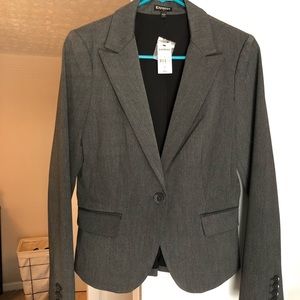 Never worn grey Express suit jacket